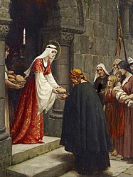 The Charity of Saint Elizabeth of Hungary label QS:Len,"The Charity of Saint Elizabeth of Hungary" 1895