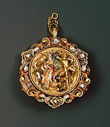 Hat Badge Mounted as a Pendant with the Flaying of Marsyas MET DT3589.jpg