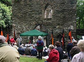 Messfeier der Kolpingsfamilien vor der Klosterruine