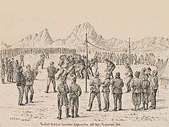 John Frederick Irwin - Football Match at Candahar, Afghanistan. 59th Regt. v. The Garrison, 1878 - NAM 1016786.jpg