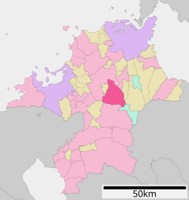 Situering van Kama in de prefectuur Fukuoka