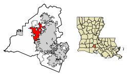 Location in Lafayette Parish, Louisiana