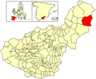 Расположение муниципалитета Орсе на карте провинции