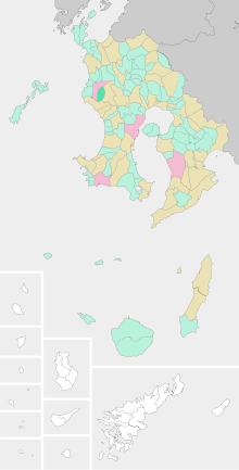 永利村の位置図。地図は1950年時点。