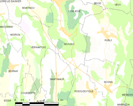 Mapa obce Revigny