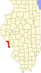 State map highlighting Calhoun County