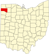 Map of Ohio highlighting Defiance County.svg