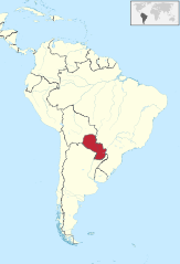 Położenie Paragwaju