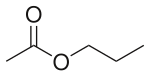 Skeletal formula of propyl acetate