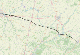 Spoorlijn Amiens - Laon op de kaart
