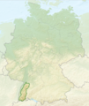 Position of the Black Forest in Germany