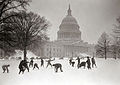 Snøballkrig foran US Capitol i Washington, D.C. 1925