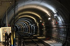 De tunnel van de U5 naar het oosten