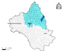 Saint-Geniez-d'Olt-et-d'Aubrac dans l'arrondissement de Rodez en 2020.