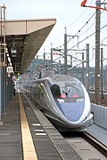 2014-09-01 Shinkansen 500 Set V2 at Asa Station.jpg