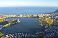 Lagoa Rodrigo de Freitas, site des compétitions de canoë et d'aviron.