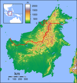Labuan 纳闽 ลาบวน trên bản đồ Borneo