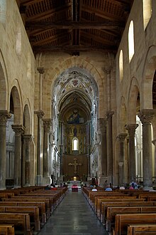 Intérieur de la cathédrale de Céfalù en Sicile