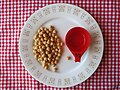 1/2 cup legumes or beans e.g. chickpeas