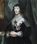 Henrietta Maria av Frankrike i sorgdräkt, 1650-tal.