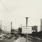 Gleisschleife Wallnerstraße, die Straße verlief am rechten Bildrand, 1963