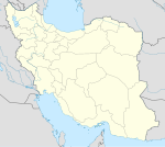Talang på en karta över Iran