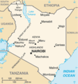 Kort over Kenya