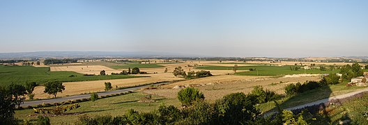 Paysage du Lauragais, dans le nord-ouest.