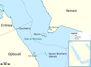 Karte von Bab el-Mandeb Bab al-Mandab