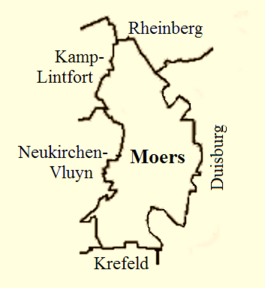 Moers' nabokommuner