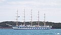 Die Royal Clipper vor den Antillen