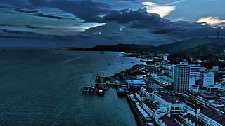 Sandakan, Malaysia at dusk