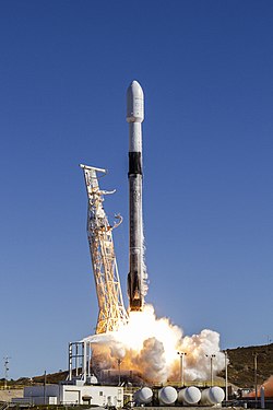 Start rakety Falcon 9 při misi SSO-A