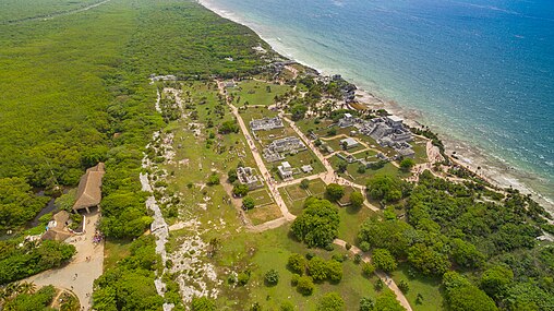 Vista aérea das ruínas