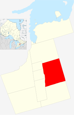 Location of Whitchurch–Stouffville within York Region