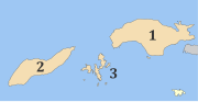 サモス県(1)とイカリア県(2,3)