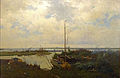 Rivierlandschap bij Giethoorn door Willem Bastiaan Tholen (1860-1931)