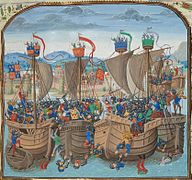 Batalla de Sluys en 1340.