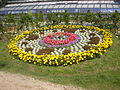 Reloj de flores en el Parque Greiz