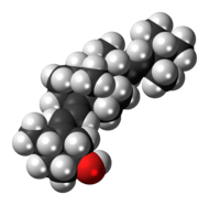 Space-filling model of the dihydrotachysterol molecule