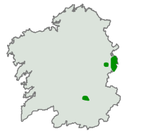 Distribución de Rupicapra pyrenaica en Galicia