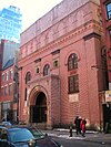 The exterior of the First Roumanian-American synagogue in Manhattan