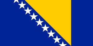 유럽기에 부분적인 영향을 받은 보스니아 헤르체고비나의 국기[132]