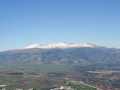 Muntele Hermon (2.224 m), cel mai înalt punct din Israel