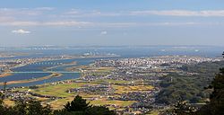 Kiso Three Rivers and Ise Bay from Mount Tado
