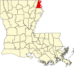 State map highlighting East Carroll Parish