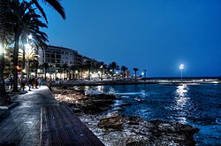 Beach promenade in Torrevieja