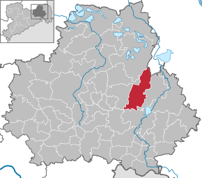 Poziția Radibor pe harta districtului Bautzen