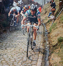 Dr Roger De Vlaeminck am Koppenberg