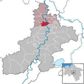 Poziția Schweringen pe harta districtului Nienburg/Weser